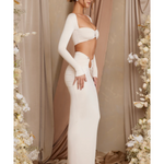 Tiani Asymmetric Draped Maxi Skirt - Endless - UAE Rental and Resale for Women's Fashion