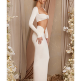 Tiani Asymmetric Draped Maxi Skirt - Endless - UAE Rental and Resale for Women's Fashion