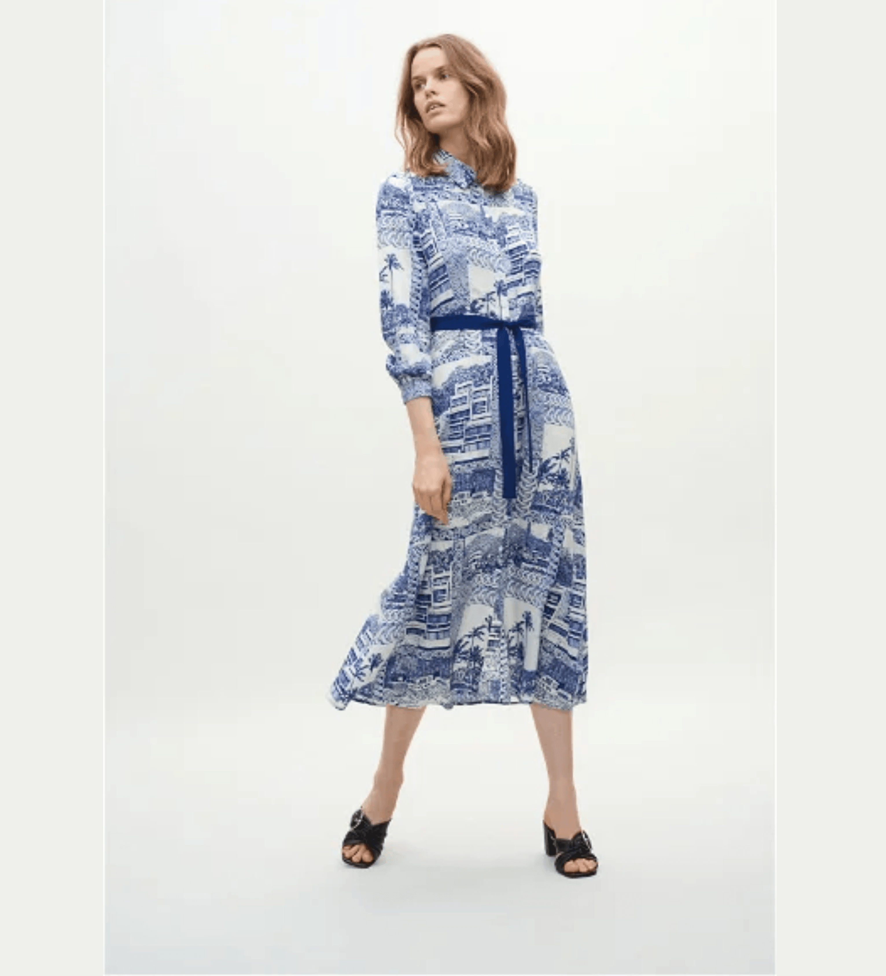 Toile De Jouy Shirt Dress - Endless - UAE Rental and Resale for Women's Fashion