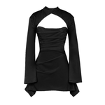 Toira Black Draped Corset Dress - Endless - UAE Rental and Resale for Women's Fashion