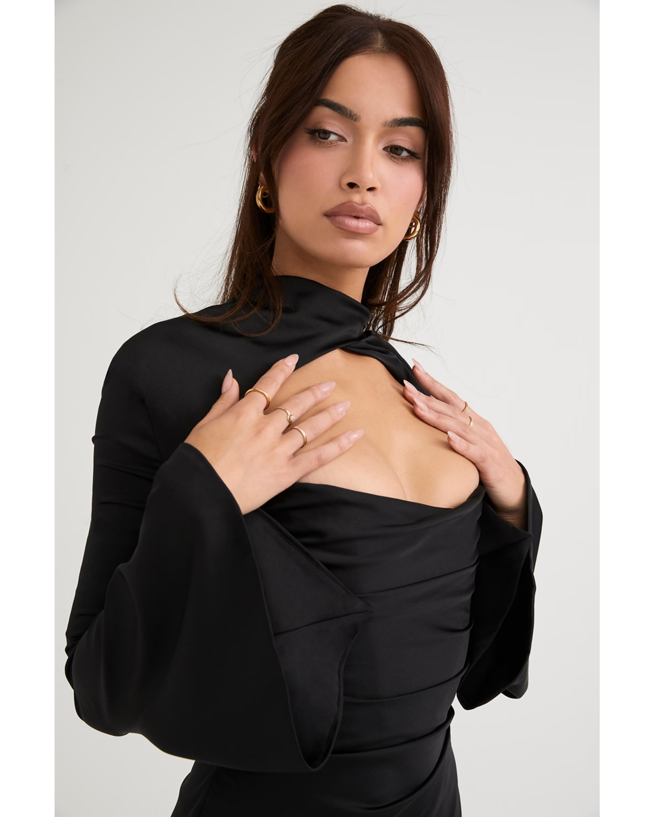 Toira Black Draped Corset Dress - Endless - UAE Rental and Resale for Women's Fashion