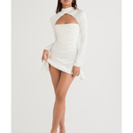 Toira Ivory Draped Corset Dress - Endless - UAE Rental and Resale for Women's Fashion