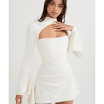 Toira Ivory Draped Corset Dress - Endless - UAE Rental and Resale for Women's Fashion