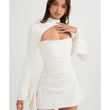 Toira Ivory Draped Corset Dress - Endless - UAE Rental and Resale for Women's Fashion