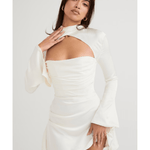 Toira Ivory Draped Corset Dress - Endless - UAE Rental and Resale for Women's Fashion