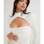 Toira Ivory Draped Corset Dress - Endless - UAE Rental and Resale for Women's Fashion
