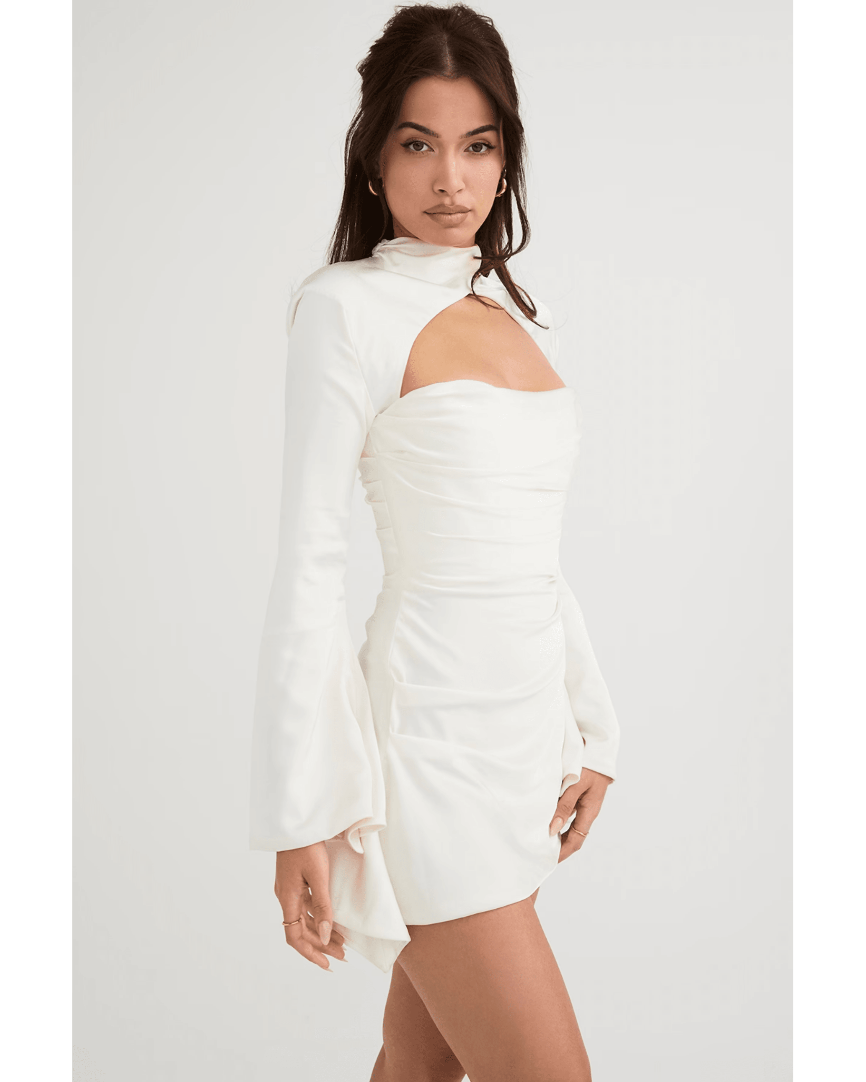 Toira Ivory Draped Corset Dress - Endless - UAE Rental and Resale for Women's Fashion