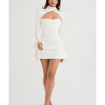 Toira Ivory Draped Corset Dress - Endless - UAE Rental and Resale for Women's Fashion