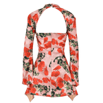 Toira Rose Print Draped Corset Dress - Endless - UAE Rental and Resale for Women's Fashion
