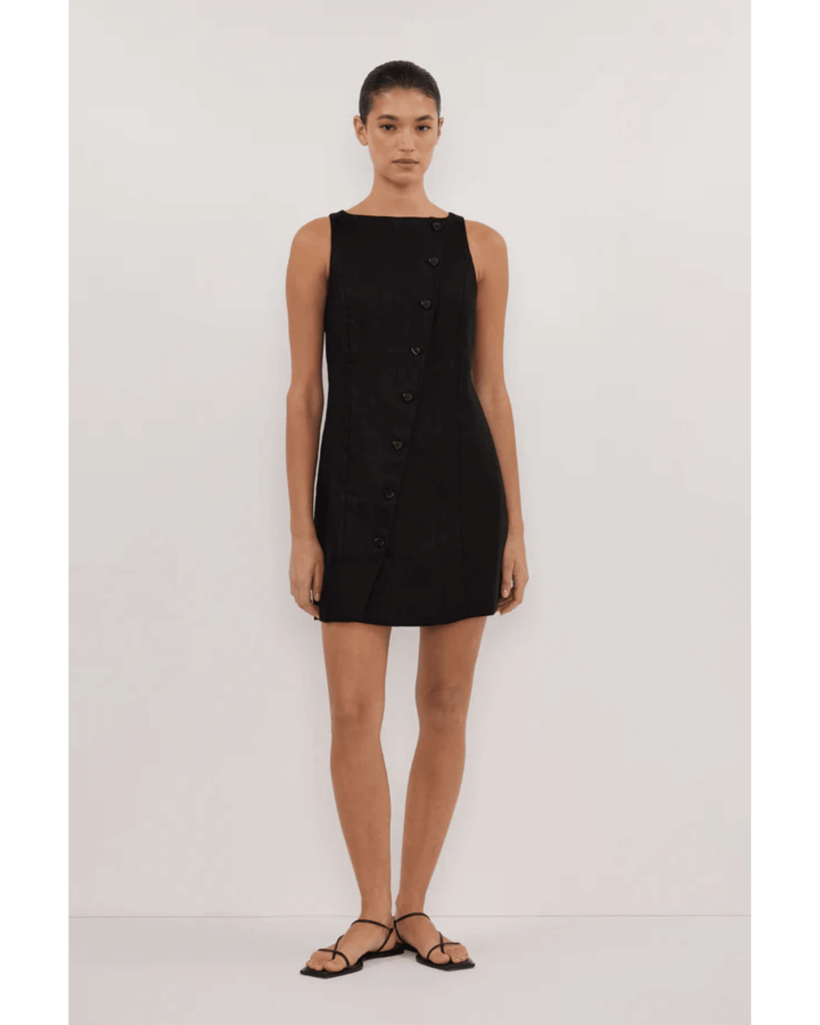 Tommy Black Linen Mini Dress - Endless - UAE Rental and Resale for Women's Fashion