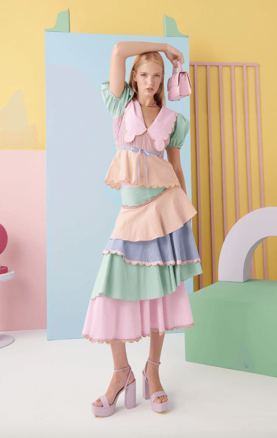 Top & Skirt Striped Print Co-ord - Endless