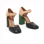 Tricolour Mary Jane Heel Sandals - Endless - UAE Rental and Resale for Women's Fashion