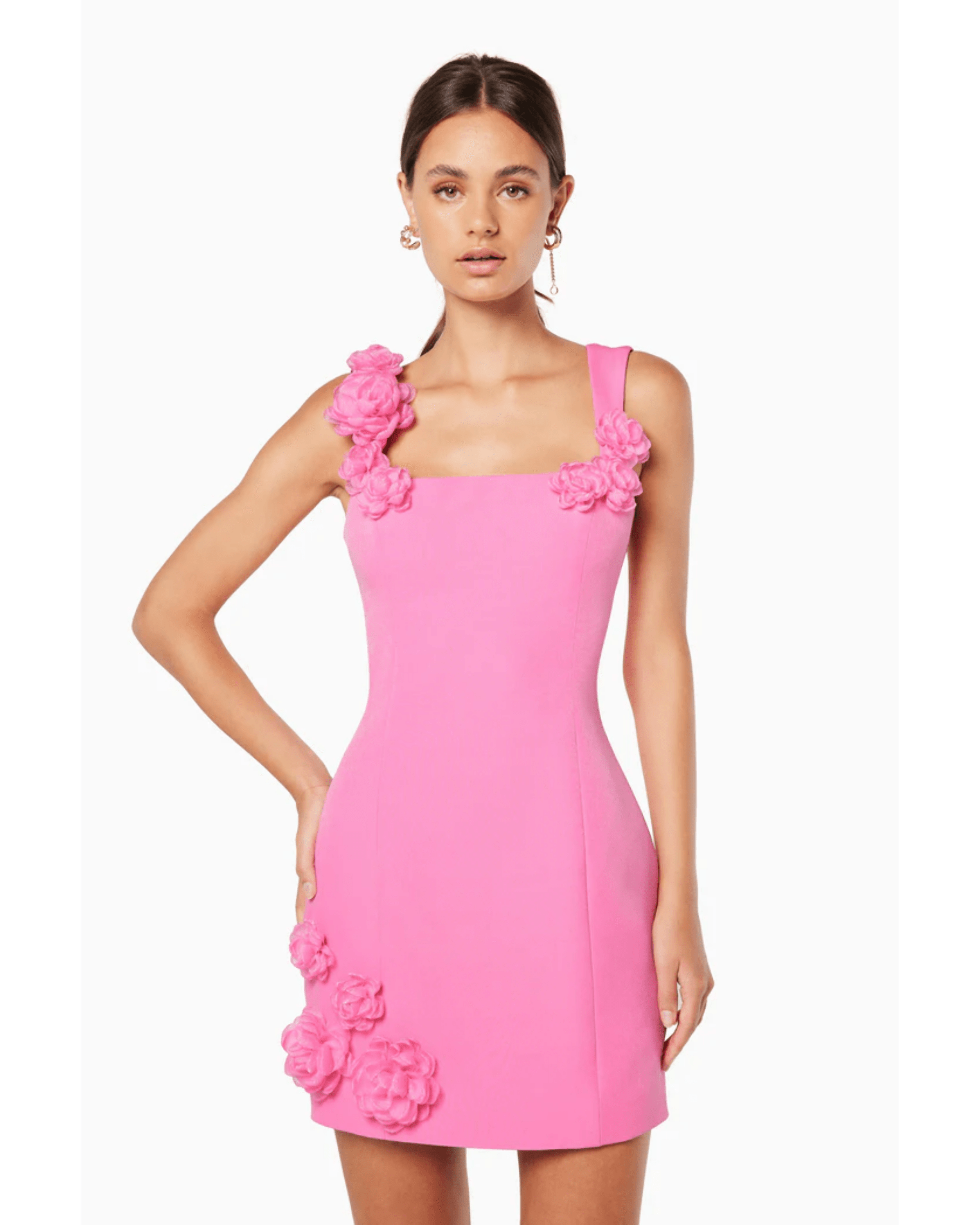 Trompe 3D Floral Mini Dress - Endless - UAE Rental and Resale for Women's Fashion