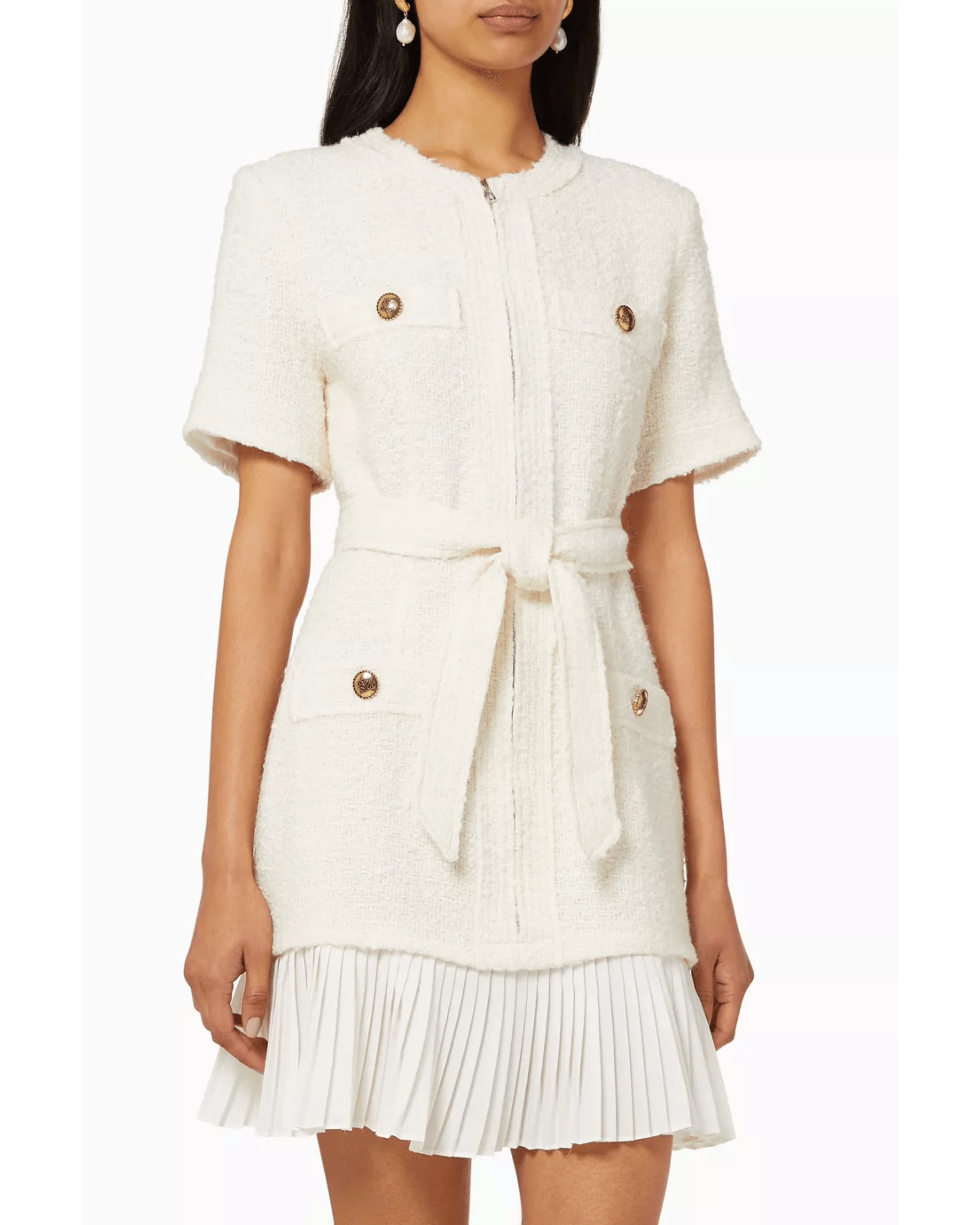 Tweed-effect Coat Dress - Endless - UAE Rental and Resale for Women's Fashion