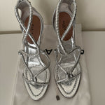Twisted Studded Metallic Leather Sandals - Endless - UAE Rental and Resale for Women's Fashion