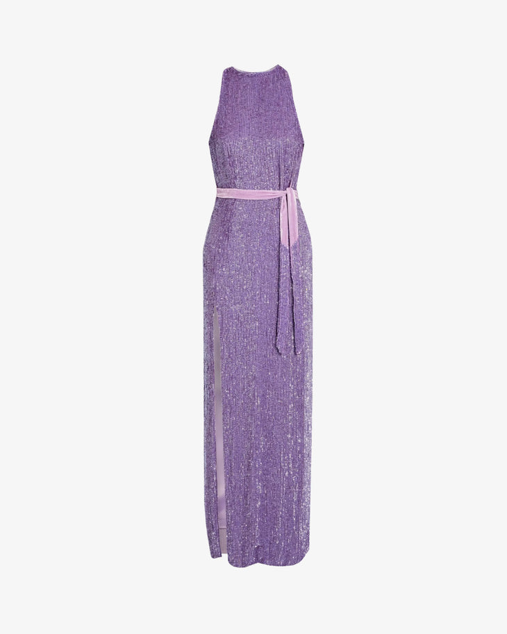 Tzilly Belted Sequined Chiffon Maxi Dress - Endless - UAE Rental and Resale for Women's Fashion