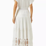 Embroidered Ruffled Maxi Dress