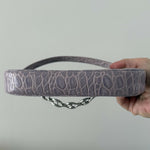 Mini Rachel Lilac Croco Embossed Leather Bag held in hand against white background — By Far | Endless UAE