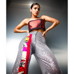 Ubicko Stripped Sequin Pants - Endless - UAE Rental and Resale for Women's Fashion