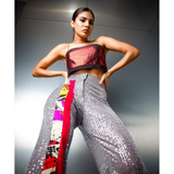 Ubicko Stripped Sequin Pants - Endless - UAE Rental and Resale for Women's Fashion