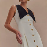 Oli Sleeveless Contrast Mini Dress