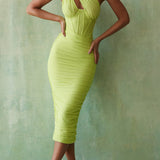 Valentina Asymmetric Cutout Midi Dress