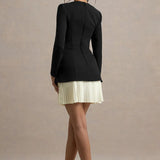 Lysette Sweetheart Long-Sleeve Stretch Mini Dress