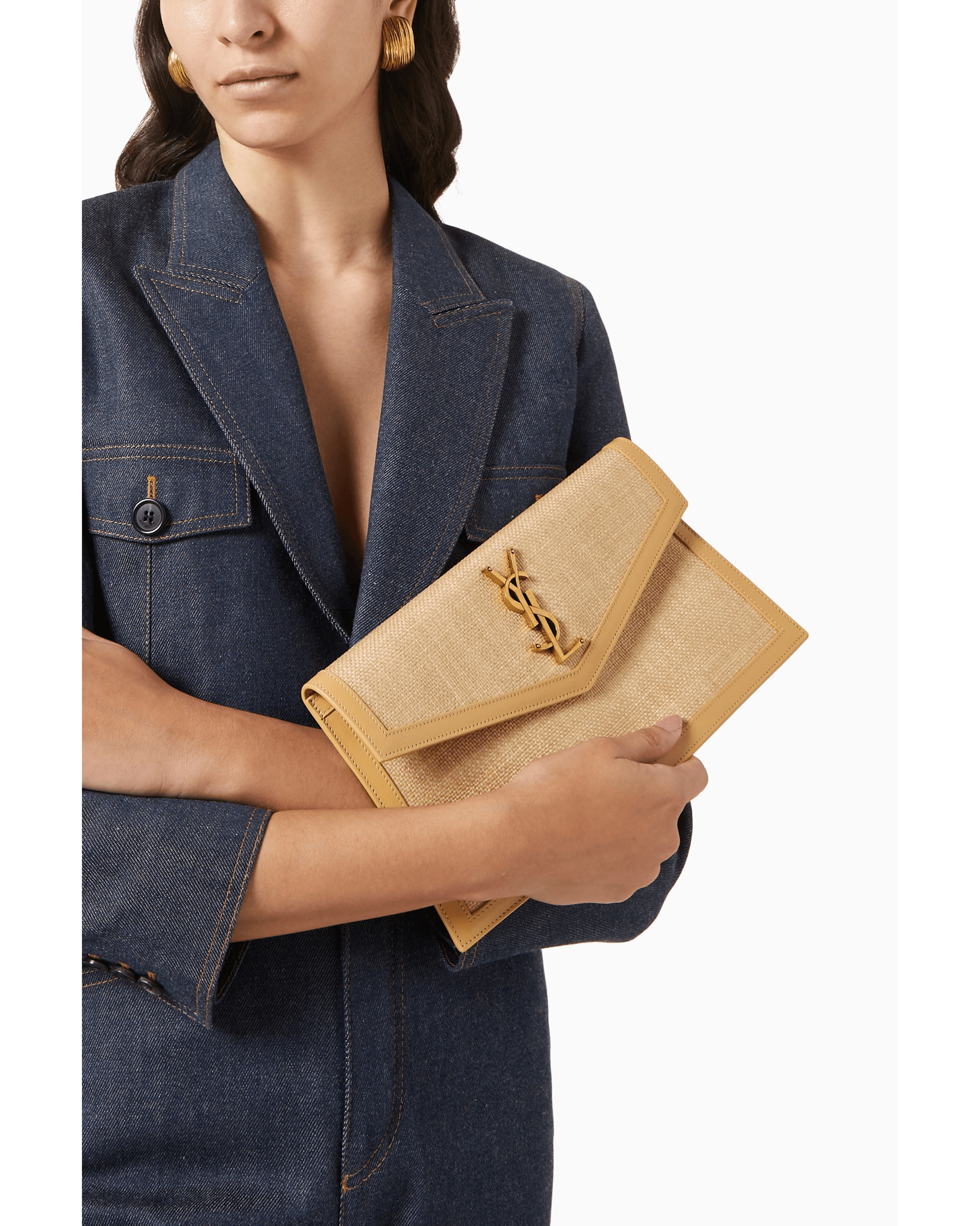 Uptown Pouch in Micro Raffia - Endless - UAE Rental and Resale for Women's Fashion