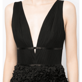 V-neck Embroidered Maxi Dress - Endless - UAE Rental and Resale for Women's Fashion