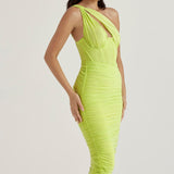 Valentina Asymmetric Cutout Midi Dress