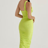 Valentina Asymmetric Cutout Midi Dress