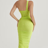 Valentina Asymmetric Cutout Midi Dress