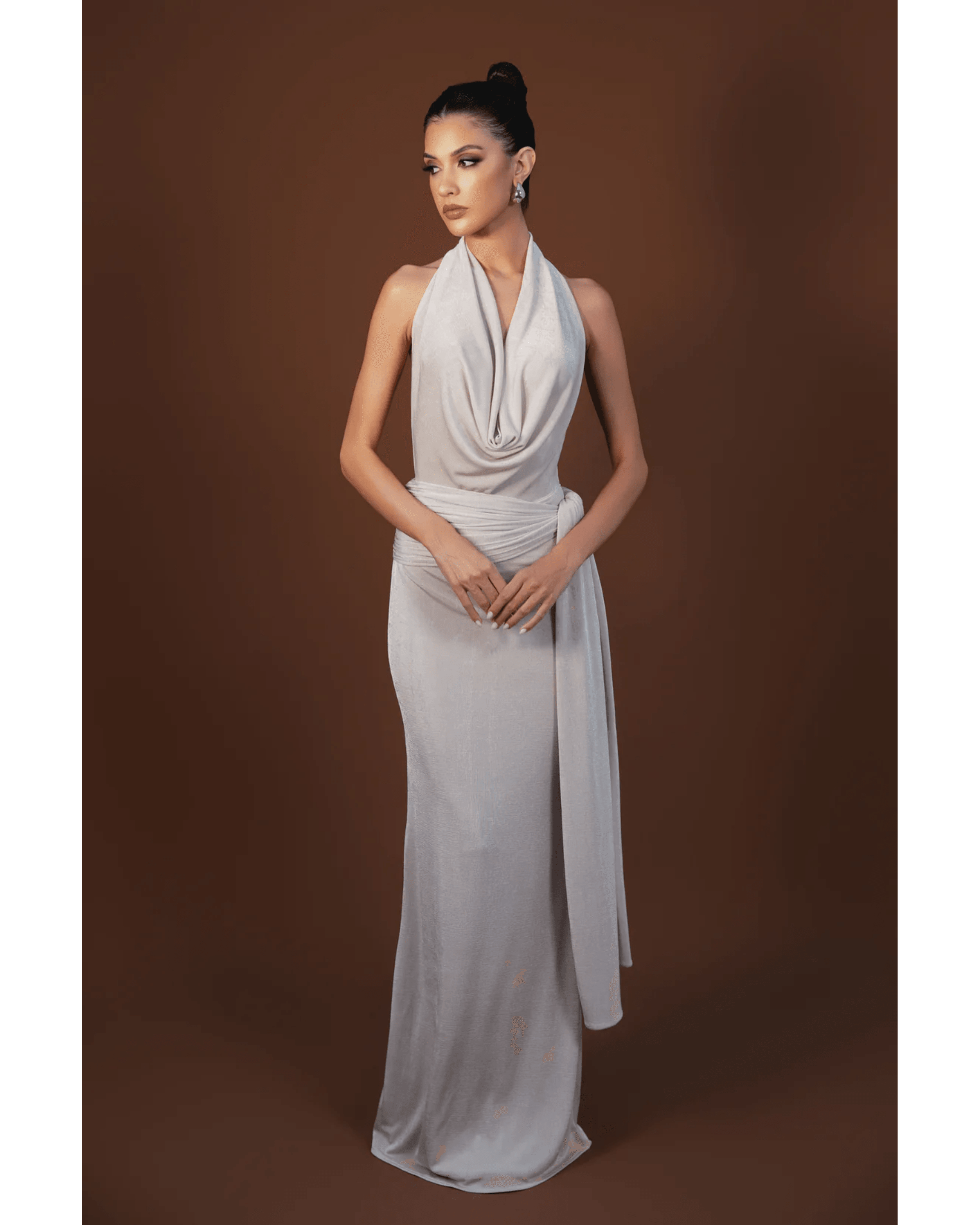 Valeria Gown - Stone - Endless - UAE Rental and Resale for Women's Fashion