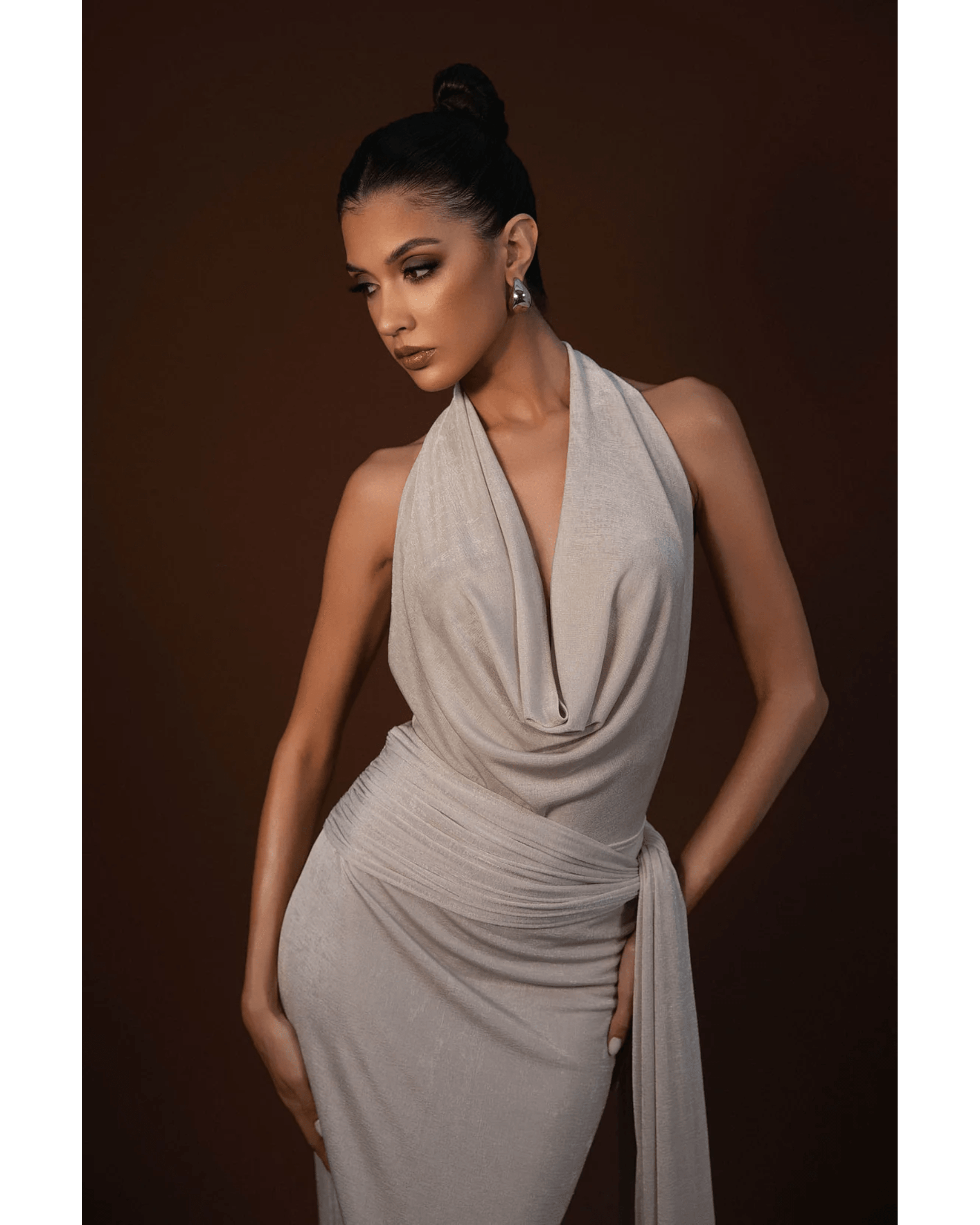 Valeria Gown - Stone - Endless - UAE Rental and Resale for Women's Fashion