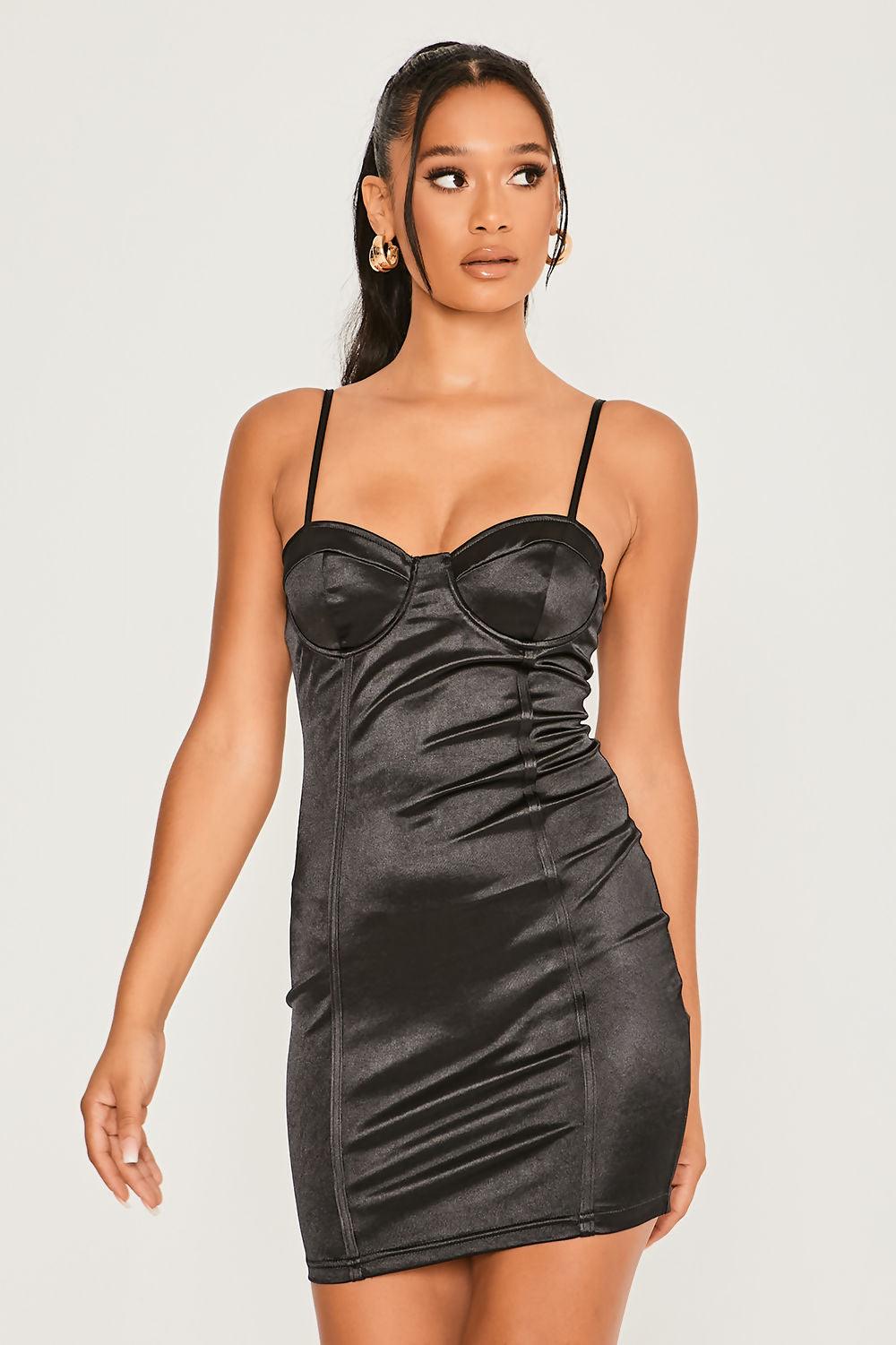 Vana Underwired Satin Mini Dress - Endless