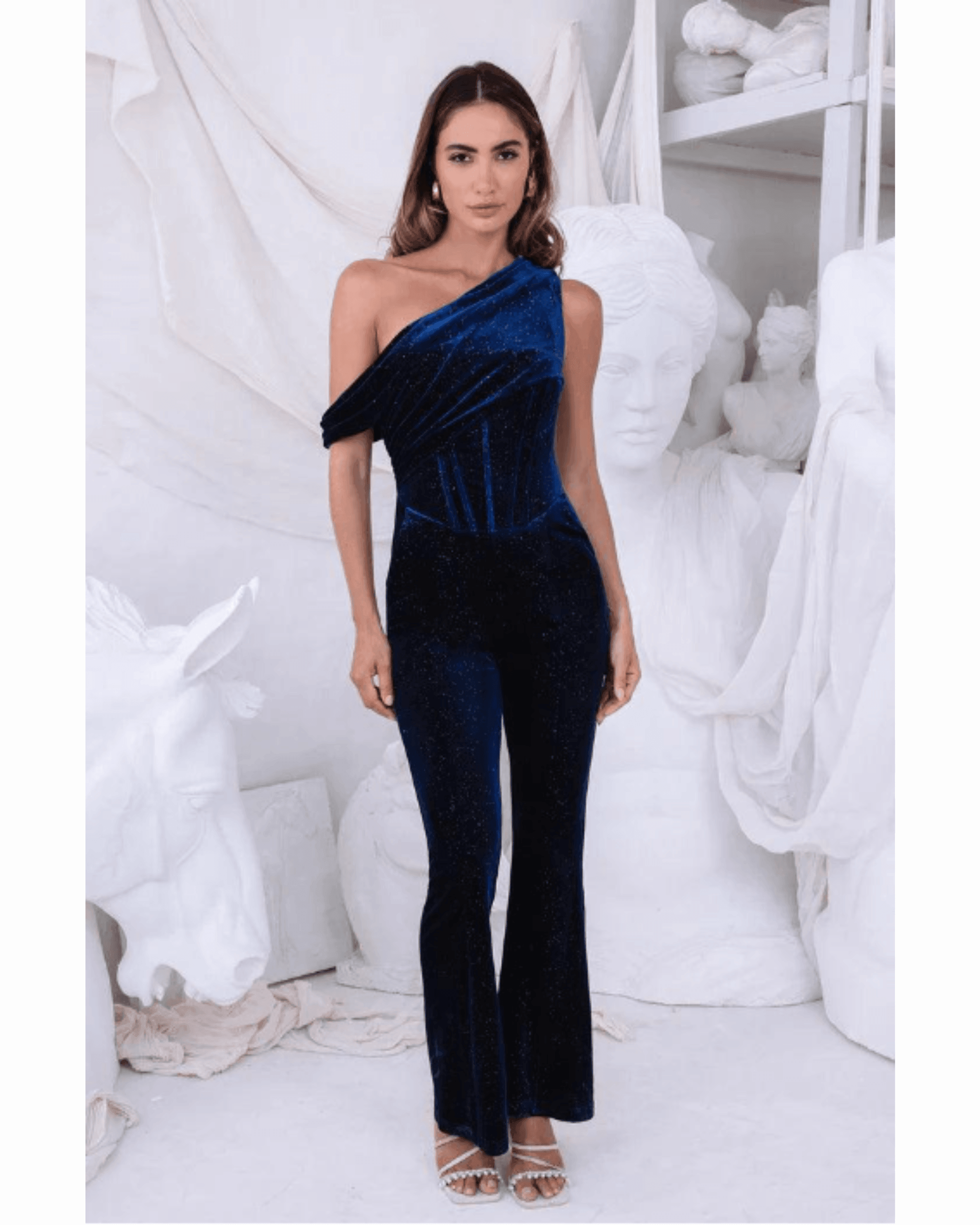 Velvet Sparkle Jumpsuit - Endless - UAE Rental and Resale for Women's Fashion