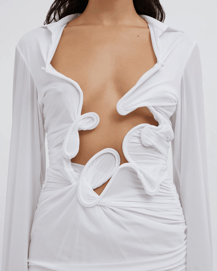 Venus Plunge Shirt Dress - Endless - UAE Rental and Resale for Women's Fashion