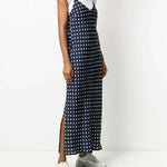 Veva Navy Polkadot Slip Dress - Endless