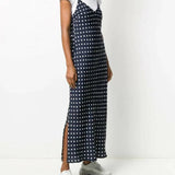 Veva Navy Polkadot Slip Dress - Endless