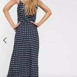 Veva Navy Polkadot Slip Dress - Endless