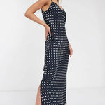 Veva Navy Polkadot Slip Dress - Endless - UAE Rental and Resale for Women's Fashion