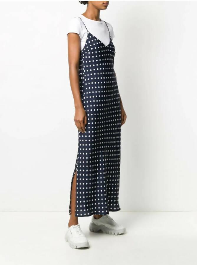 Veva Navy Polkadot Slip Dress - Endless - UAE Rental and Resale for Women's Fashion