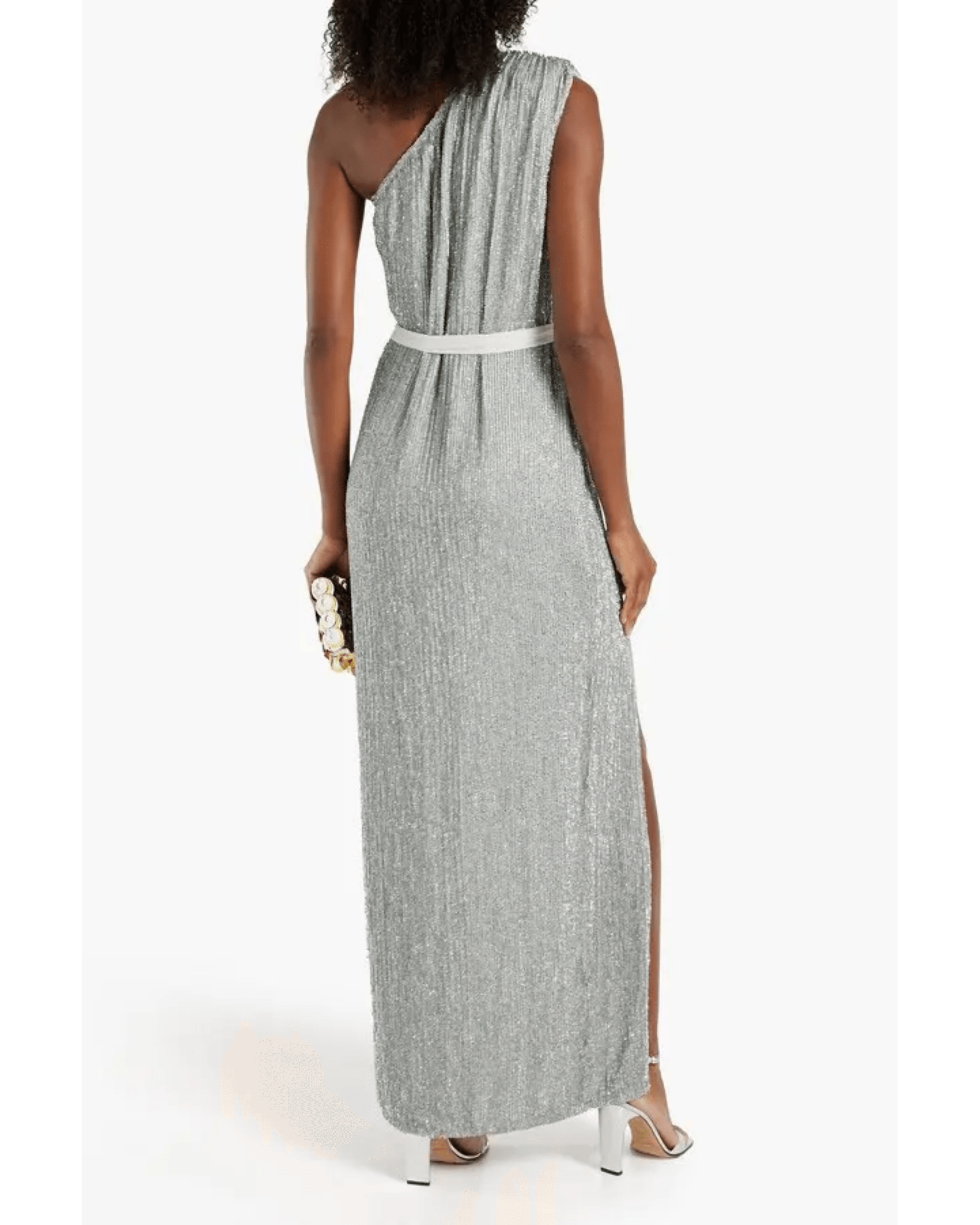Vivien One-shoulder Sequined Chiffon Maxi Dress - Endless - UAE Rental and Resale for Women's Fashion