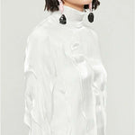 Wavy Satin Turtleneck Mini Dress - Endless - UAE Rental and Resale for Women's Fashion