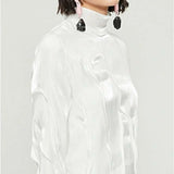 Wavy Satin Turtleneck Mini Dress - Endless - UAE Rental and Resale for Women's Fashion