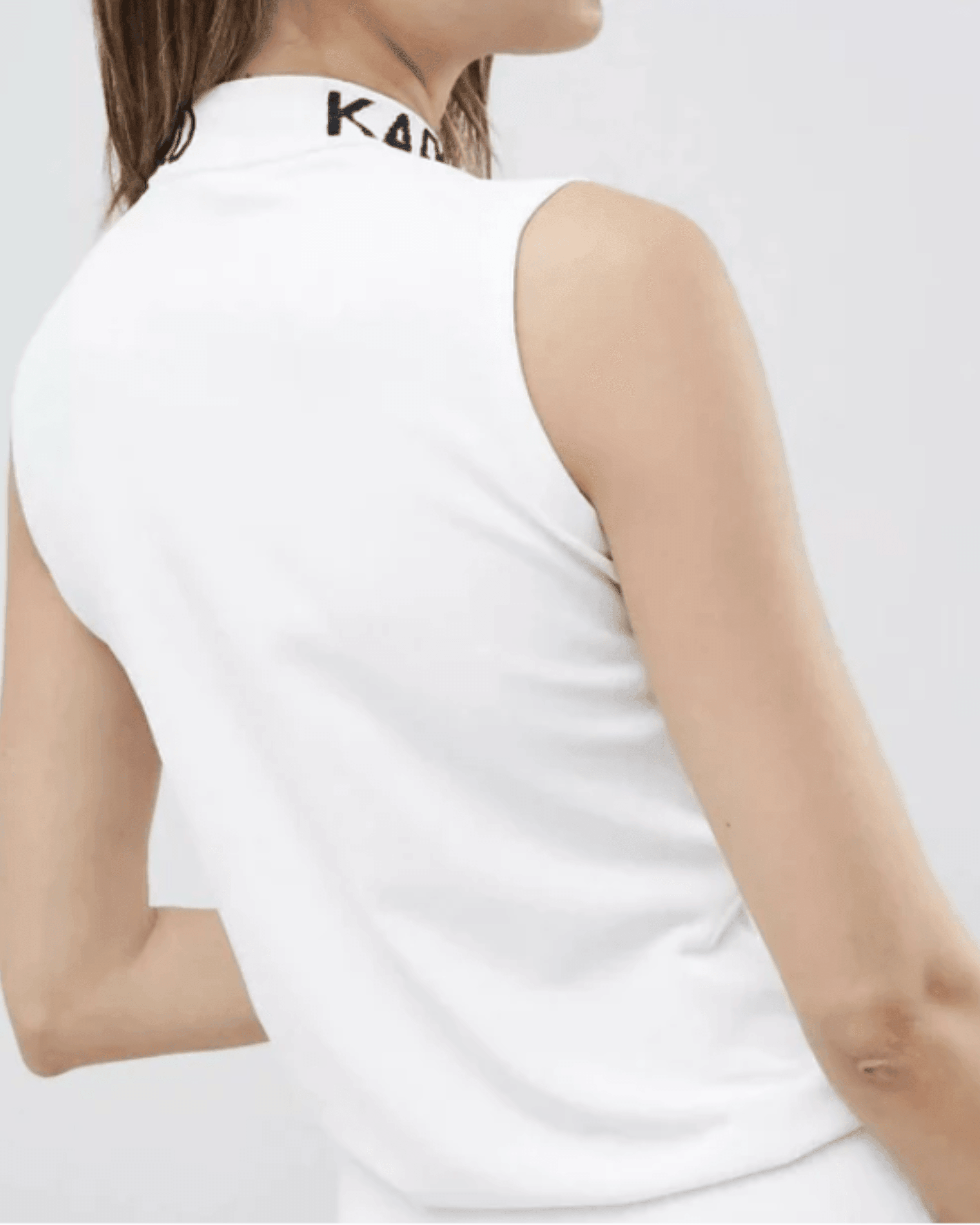 Whisper White Logo Funnel Neck Knit - Endless - UAE Rental and Resale for Women's Fashion