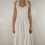 White Cotton Embroidered Midi Dress - Endless - UAE Rental and Resale for Women's Fashion