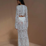 White Crochet Co-ord Set - Endless - UAE Rental and Resale for Women's Fashion