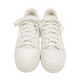 White Leather and Fabric LV Trainer Sneakers - Endless - UAE Rental and Resale for Women's Fashion