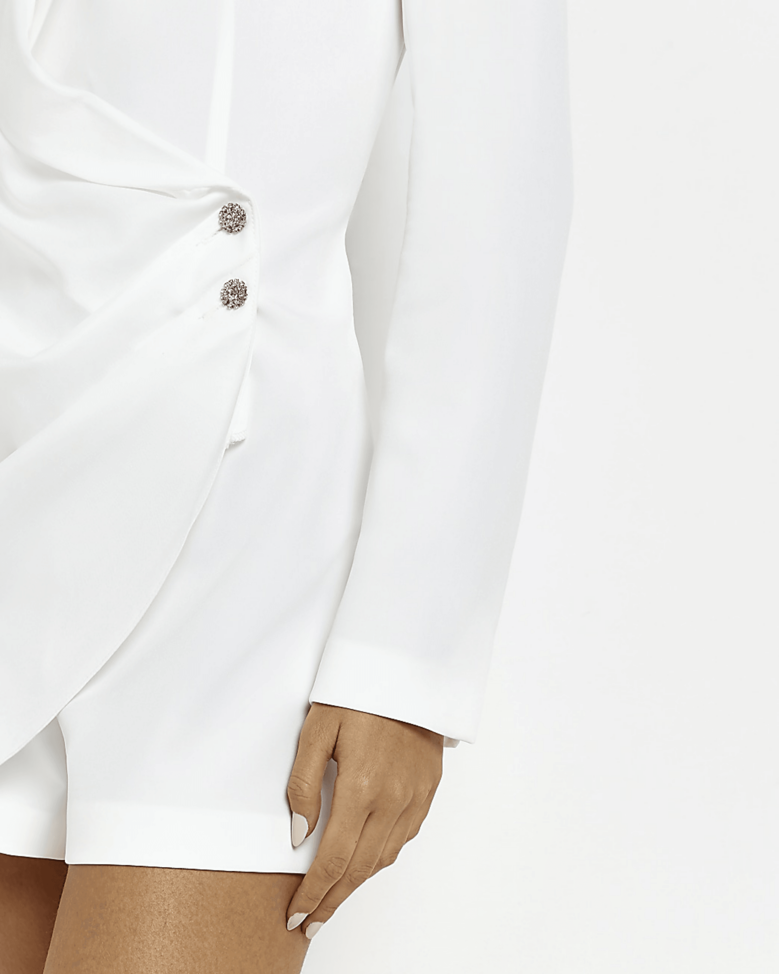 White Tailored Blazer Playsuit - Endless - UAE Rental and Resale for Women's Fashion